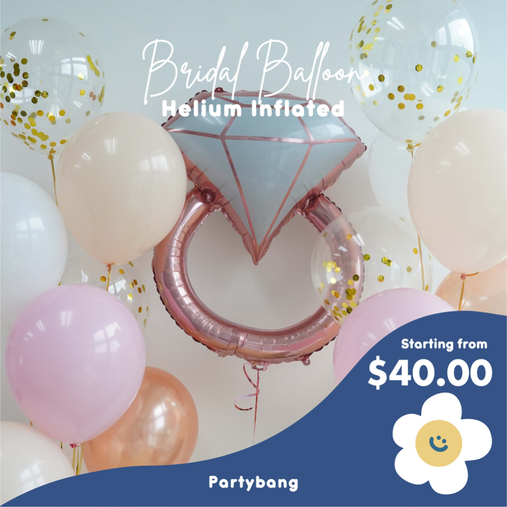 🇸🇬🎈 [Helium Inflated] Bridal shower Bride to be balloon Hens Party