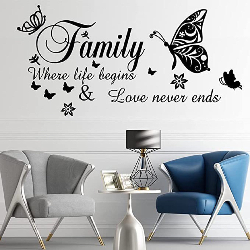 2days delivery DIY Wall Sticker English Wall Stickers Family Wall ...