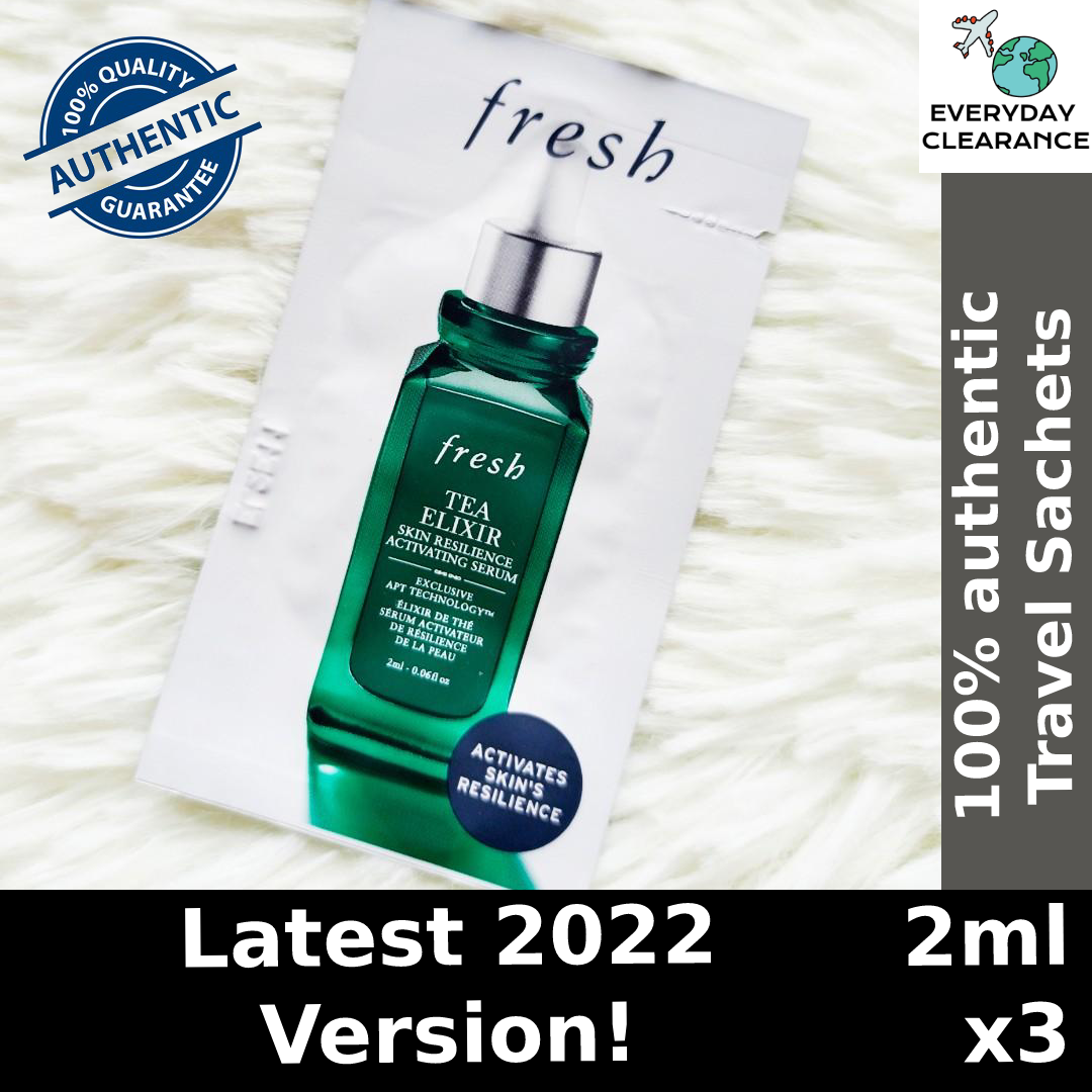 FRESH Tea Elixir Skin Resilience Activating Serum 2ml x3 Sachets Travel ...