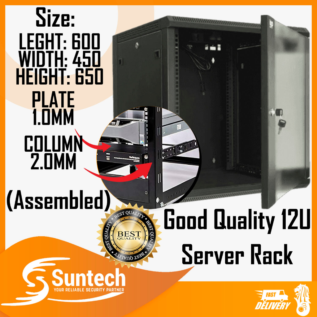 TC-12U-600 / 12u Server Rack/Cabinet Rack (ASSEMBLED/450x600x650) With ...