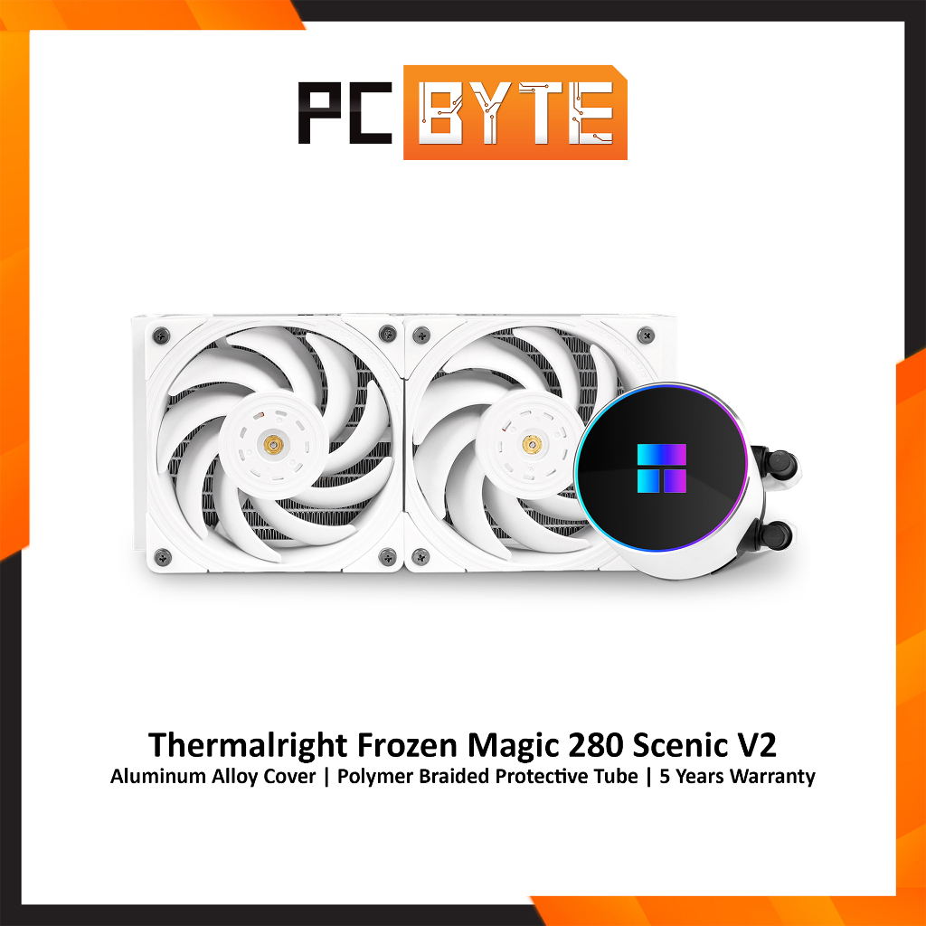 Thermalright Frozen Magic 280 Scenic V2 - CPU Liquid Cooler (2x TL-B14W ...