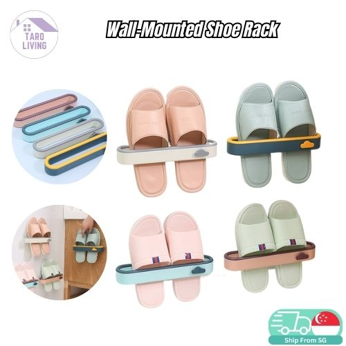 Shoe Rack Wall-mounted Slippers Rack Home No Punching Simple Shoe Rack ...