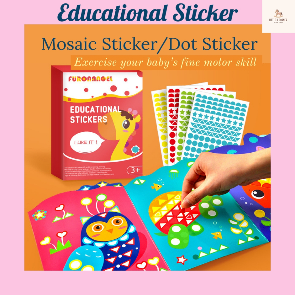 Arts and Crafts for Kids DIY Mosaic Sticker Educational Dot Sticker Craft Set Educational Toys for Kids Children Gift