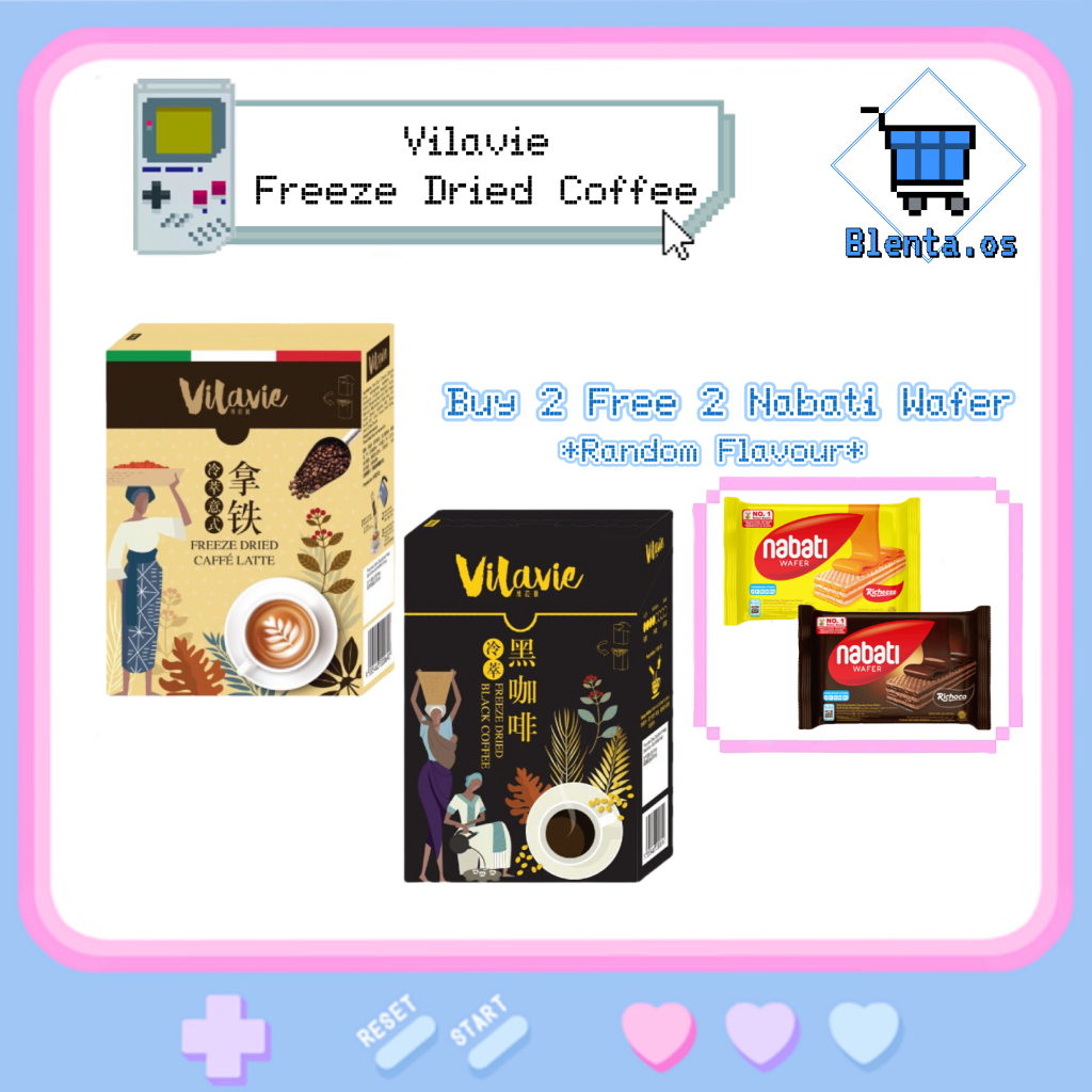 Vilavie Freeze Dried Black Coffee 2g x 20sachets/ Caffe Latte 18g x