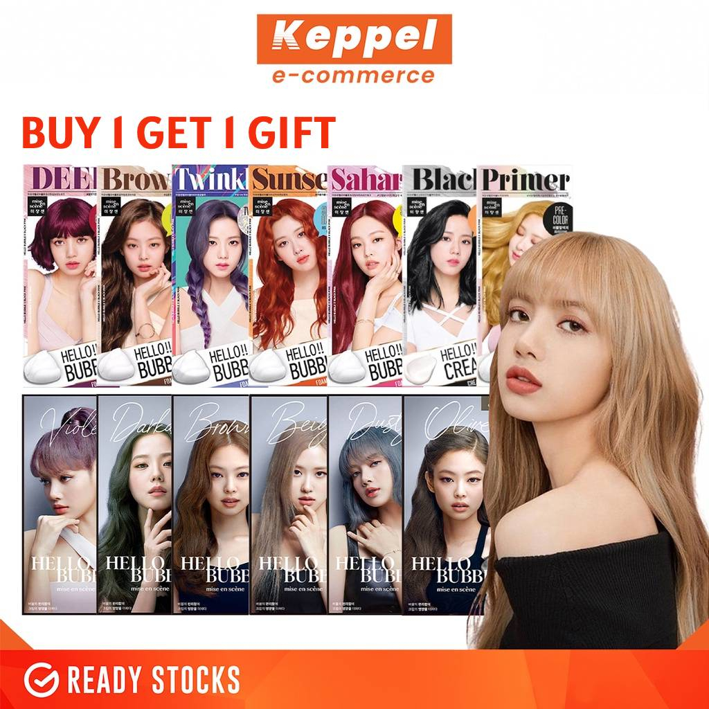 Mise En Scene Hello Bubble Color Hair Dye ColoringxBlack Pink 7K 8MB 9G