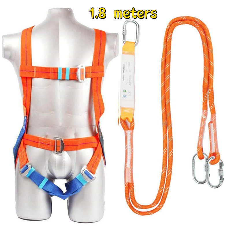 Outdoor Safety Belt Full Body Harness Polyamide Lanyard Large Hook