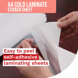 Avery Clear Self-Adhesive Laminating Sheets, 3 mil, 9 inch x 12 inch, Matte Clear, 50/Box (73601)