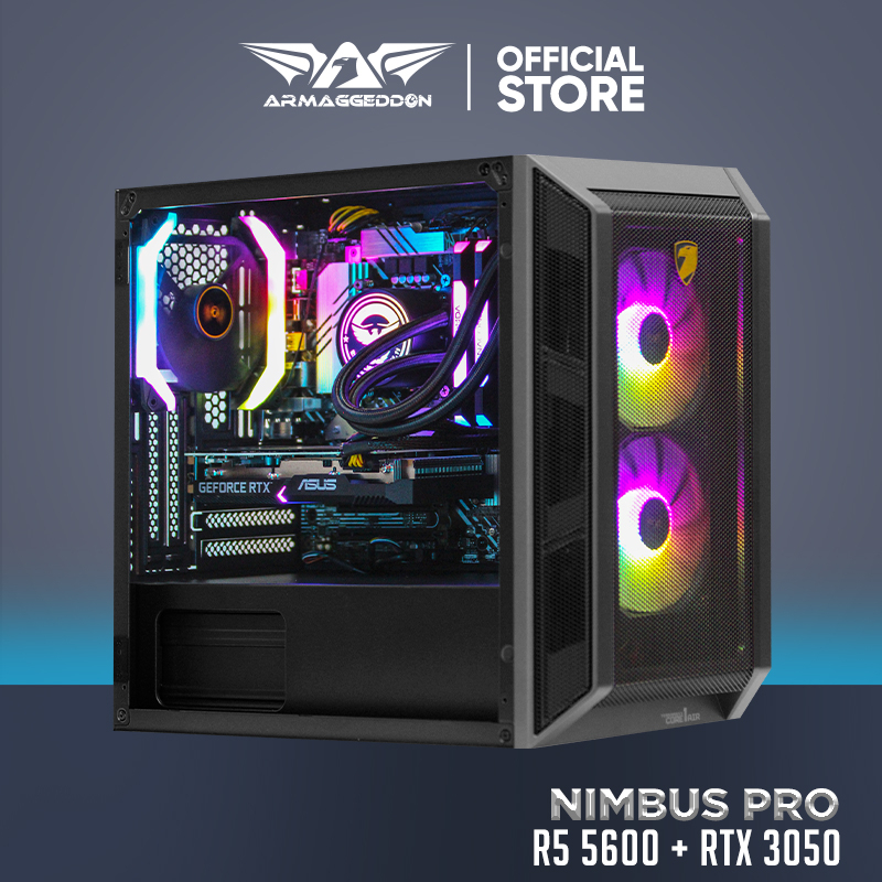 Armaggeddon Nimbus Pro | R5 5600 + RTX 3050 | Gaming PC | 16GB RGB RAM | 1TB SSD