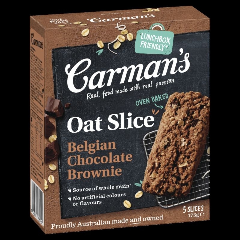 Carman oat slice oatmeal bars Carman's muesli bar energy bars fruit