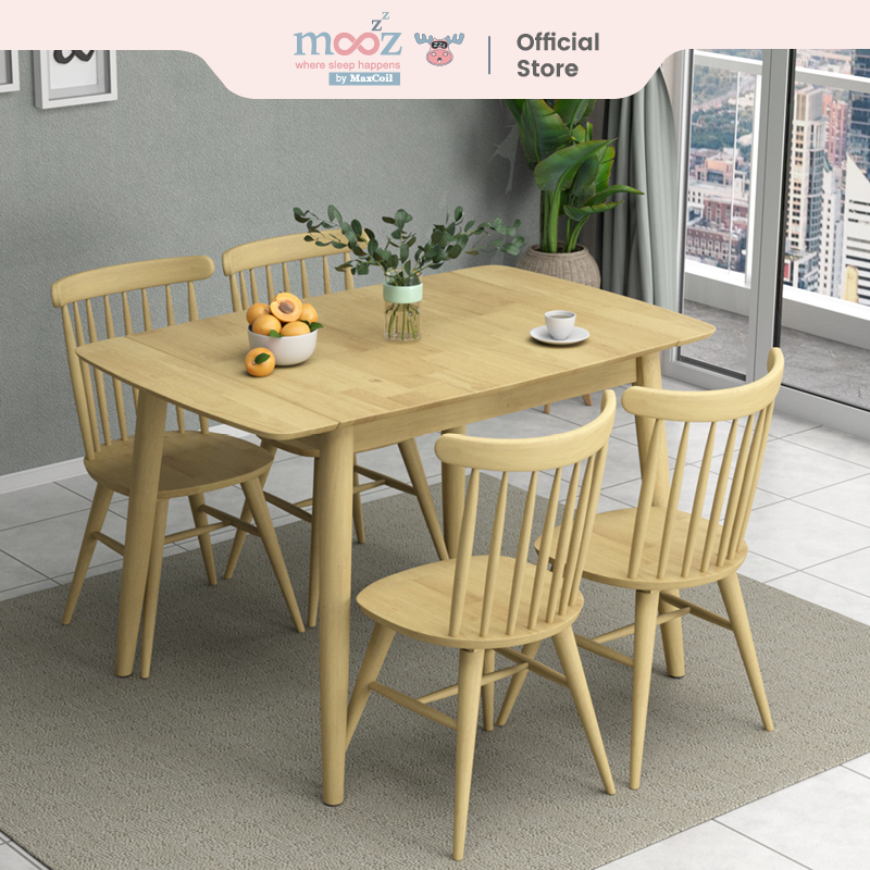 mooZzz Dania Extendable Table + Disa Chairs Dining Set / Dining Table