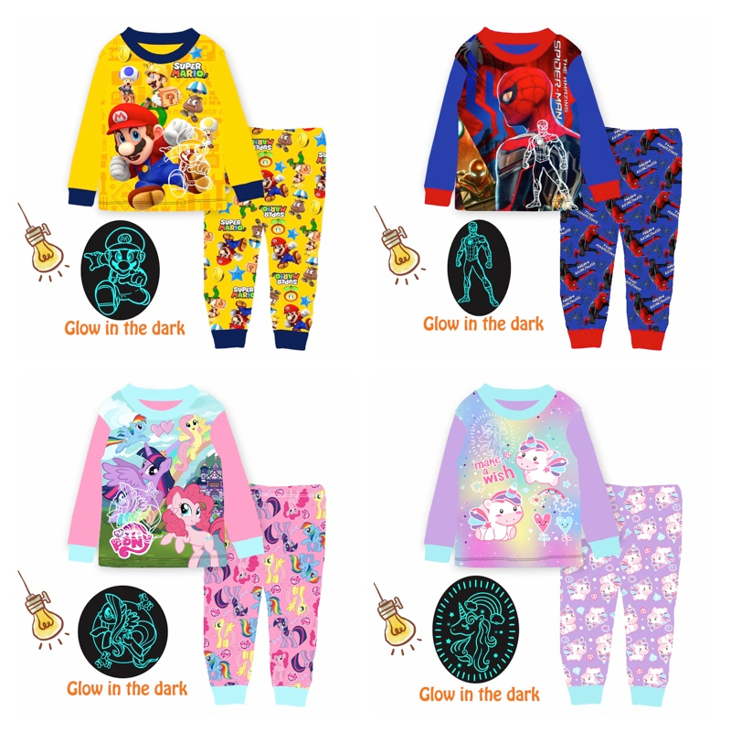 [SG SELLER] Cuddle Me kids Glow in the Dark Pyjamas sleepwear children
