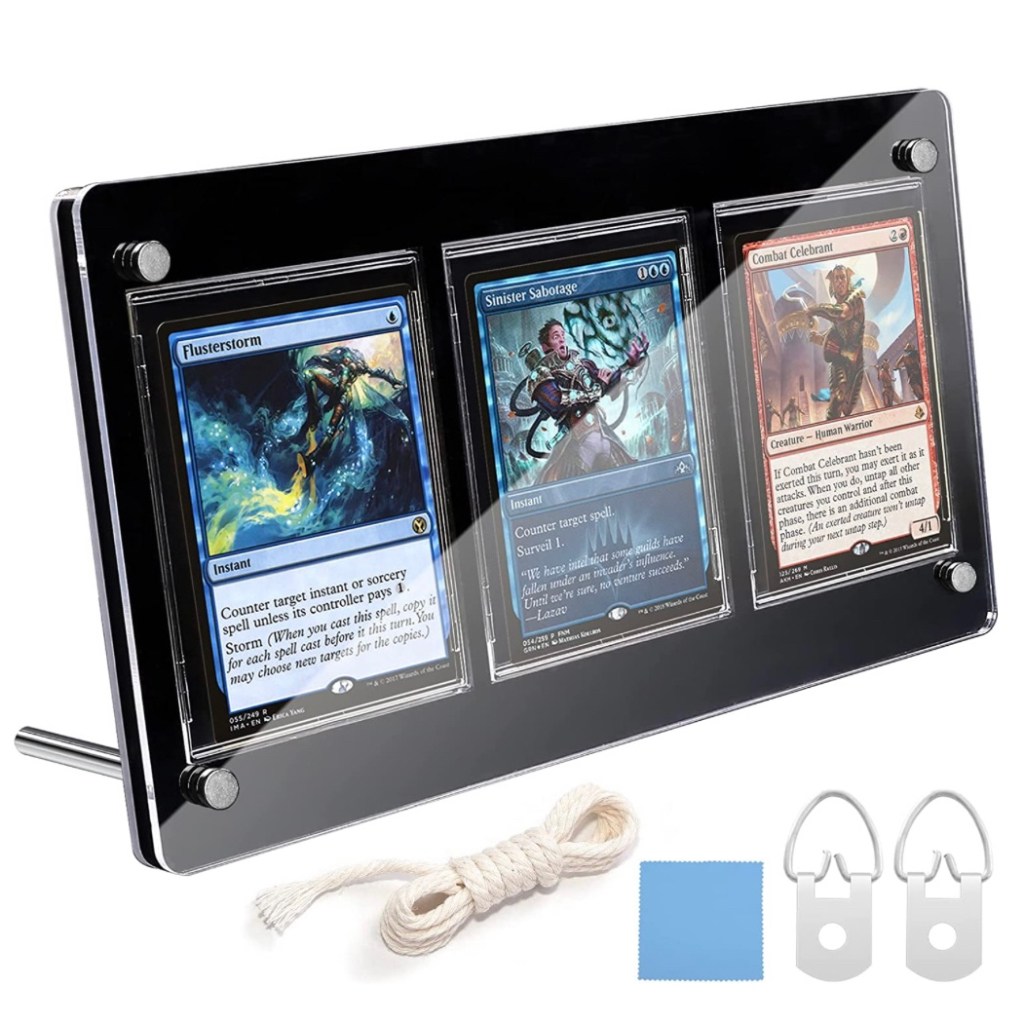 【Direct from Japan】 3Stack Black Display Case Screw Down Card Stand