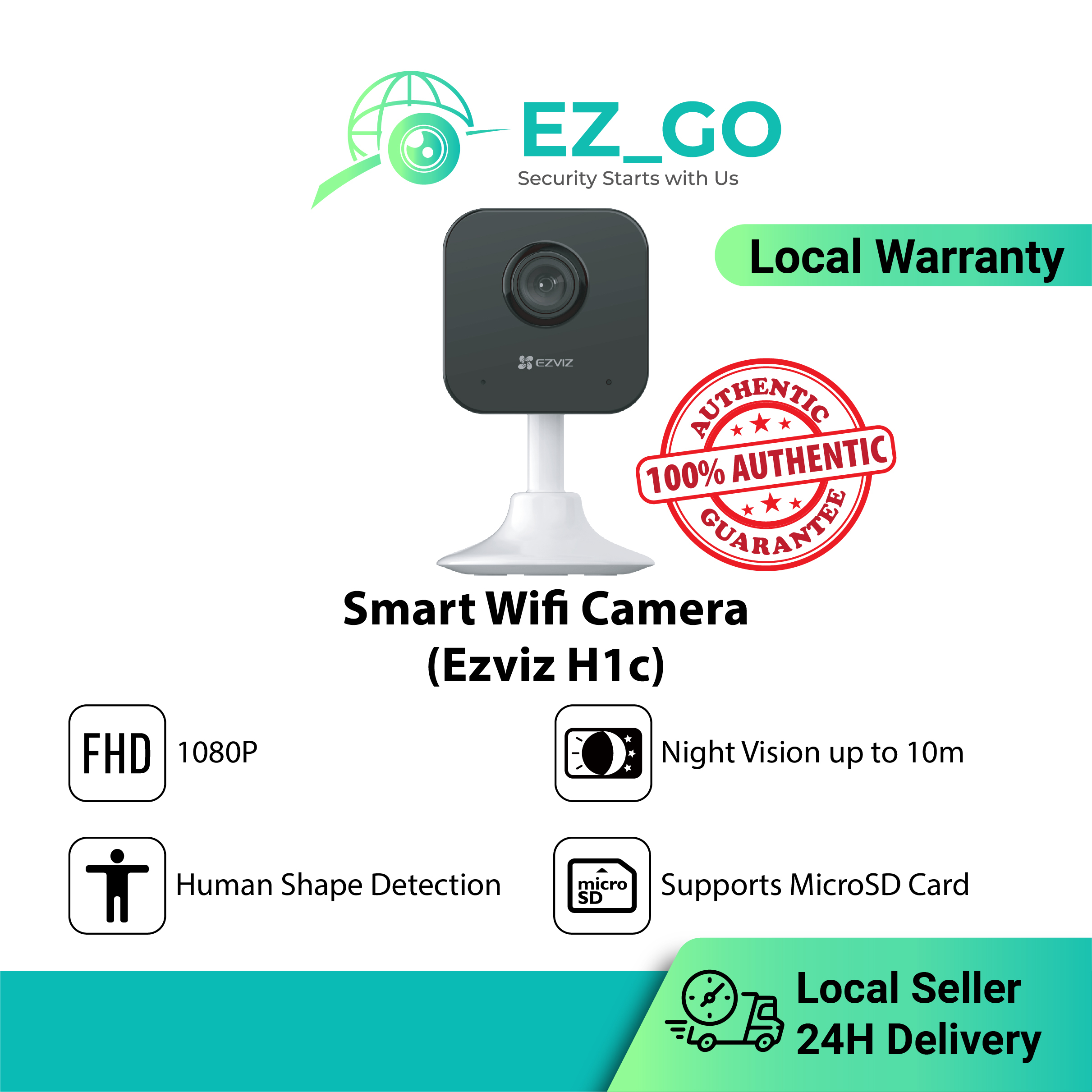 EZVIZ H1C (upgraded C1CB) CCTV 1080P Full HD Smart Home Security IP