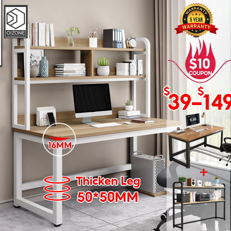 Study Table Computer Table With Bookshelf 80/100/120cm Home Office