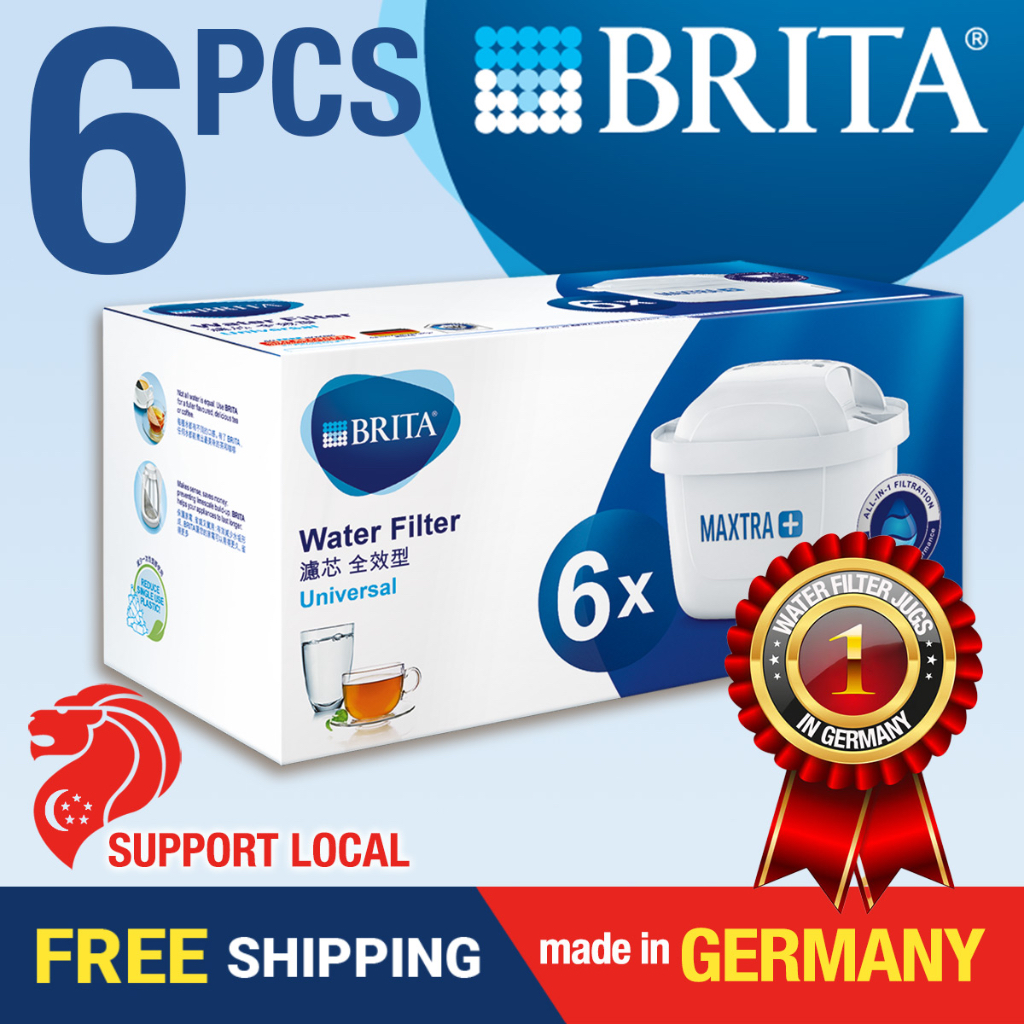 Water Filters For Brita Maxtra Jug Limescale Chlorine Impurities,  Universal, 6pk