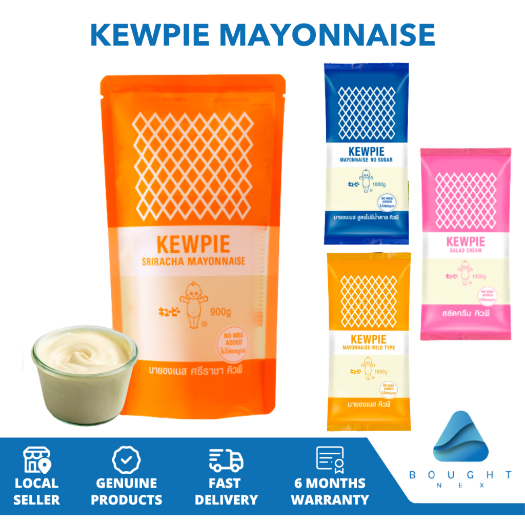 Kewpie Japanese Flavor Mayonnaise Sauce Available in Mild Sriracha No