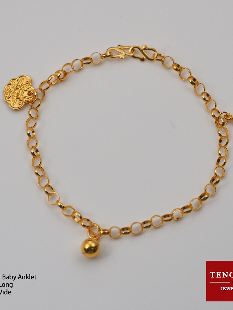 Gold hot sale baby anklet