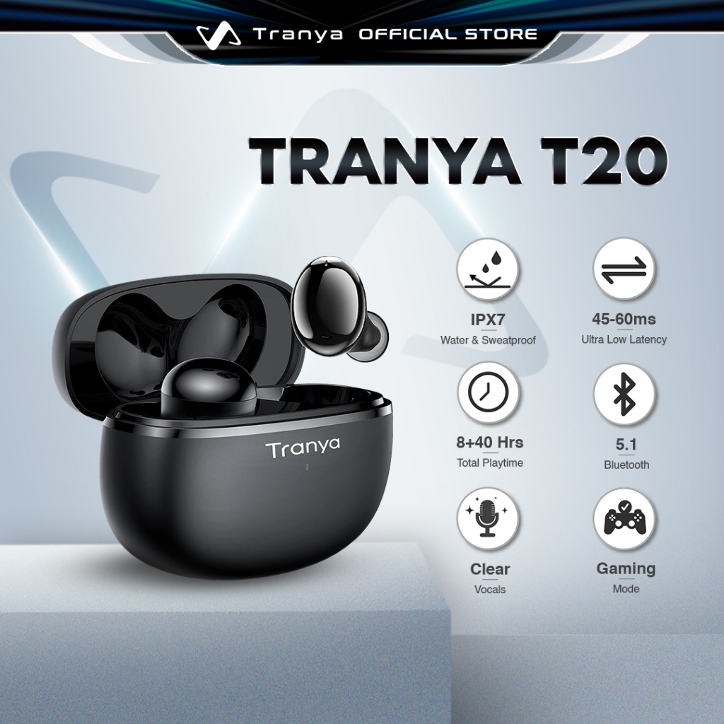 Tranya T20 Bluetooth 5.1 True Wireless Earbuds with Dual EQ Design