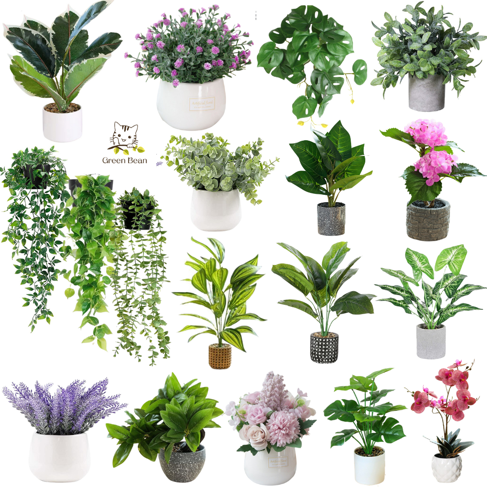 [SG STOCK] Small Potted Artificial Table Plants, Mini Fake Rosemary Plant Faux Flower