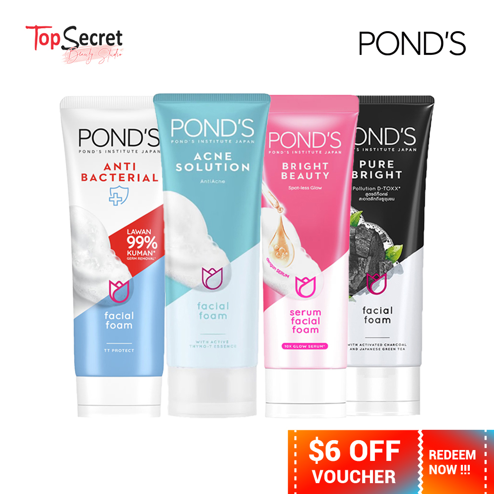 Value Bundle Ponds Facial Foam Cleanser 100g Anti Bacterial Acne Solution Bright Beauty 2700