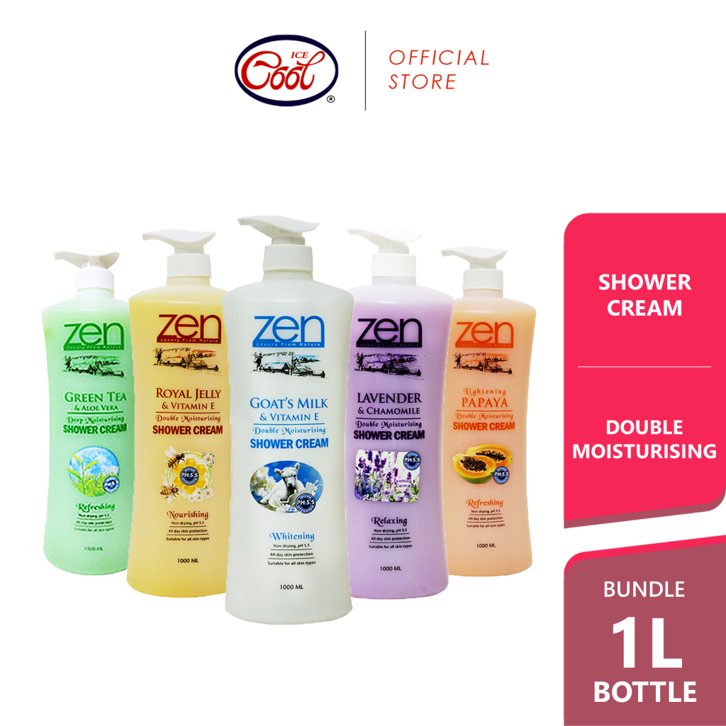 Zen Garden Shower Cream 1000ml Double Moisturising Shower Cream