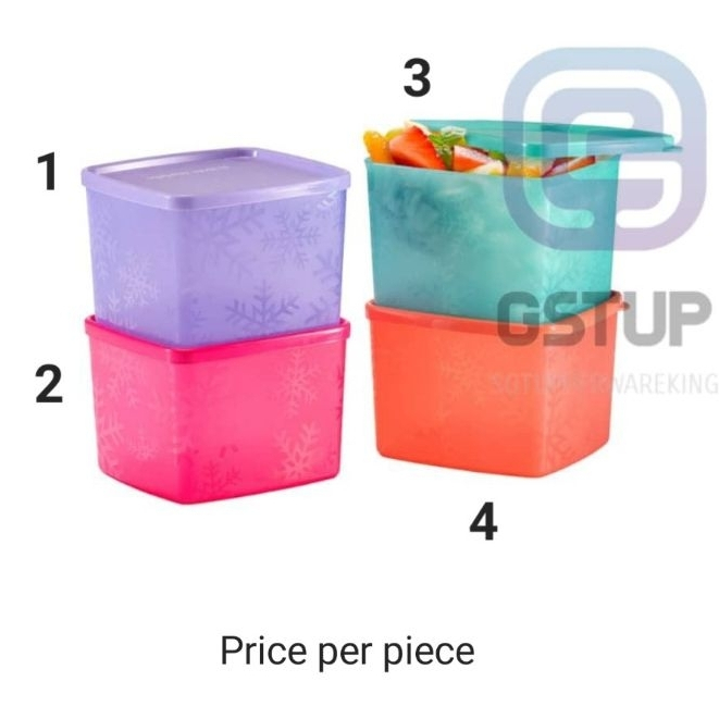 Tupperware Snowflake Medium Square Round 800ml (NEW Limited Color ...
