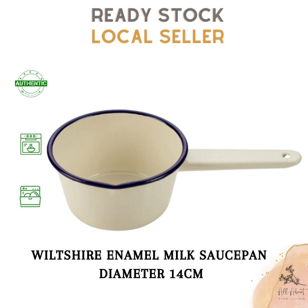 [ SG ][READY STOCK] Baking WILTSHIRE Enamel Milk Saucepan Diameter 14cm