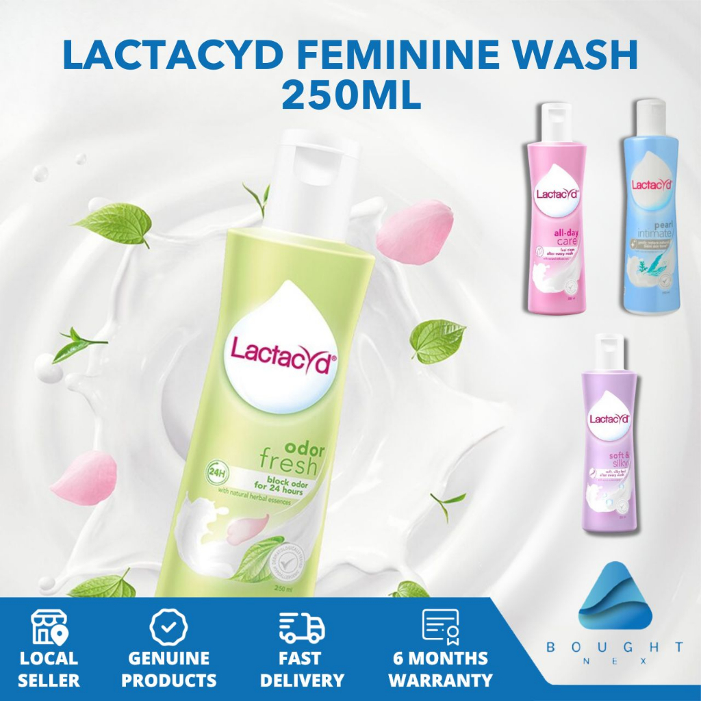 Lactacyd Feminine Wash 250ml All Day Odor Fresh Soft Silky Pearl Intimate Optimal Hygiene