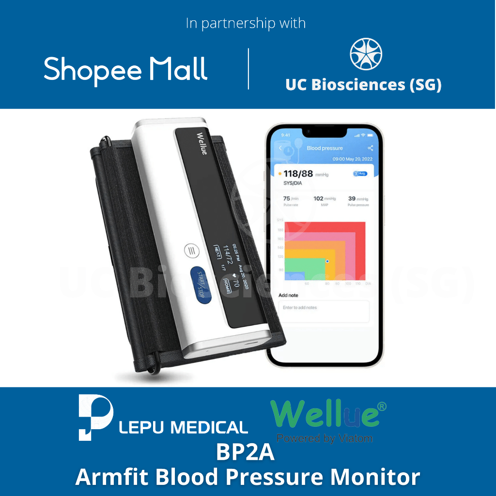 Lepu Medical Wellue BP2A Armfit Blood Pressure Monitor Shopee Singapore