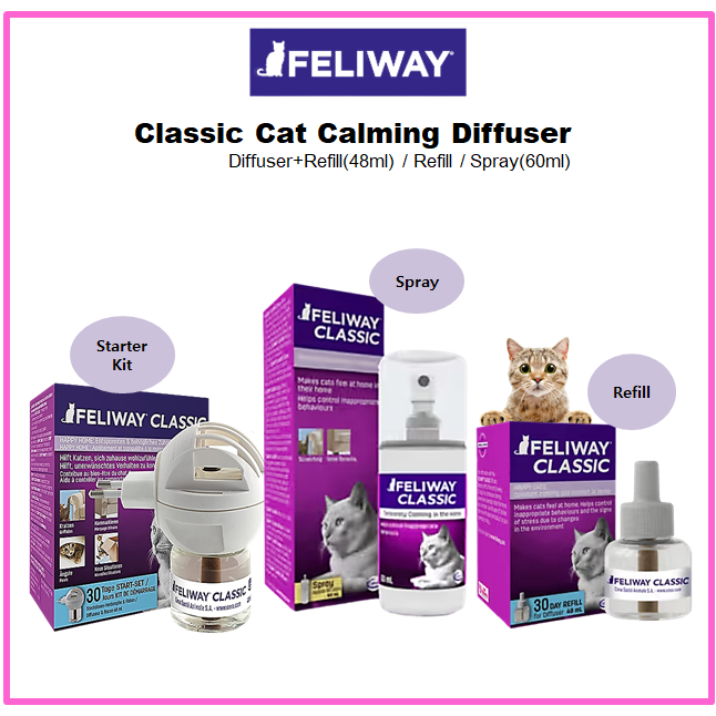[FELIWAY] Classic Cat Calming Diffuser (Diffuser+Refill 48ml / Refill