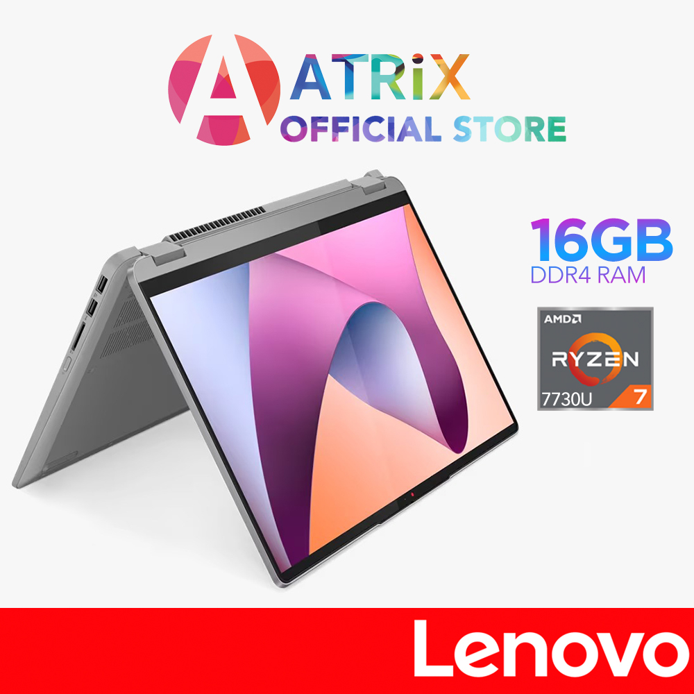 【Same Day Delivery】Lenovo IdeaPad Flex 5 16ABR8 | 82XY005USB | 16" FHD+ Touch | Ryzen 7 7730U | 16GB/512GB SSD | Win11