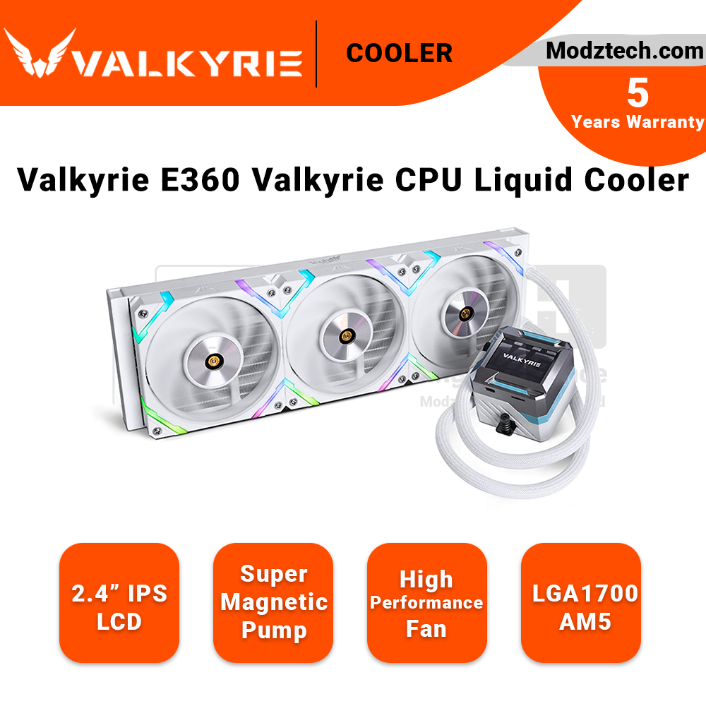 Valkyrie E360 Valkyrie CPU Liquid Cooler (2.4” IPS LCD Screen | Super ...