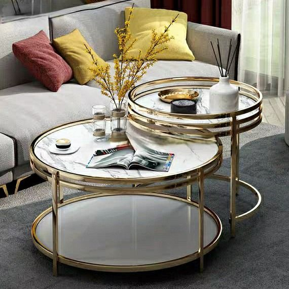 EDEN Luxury Round Nesting Coffee Tables Shopee Singapore