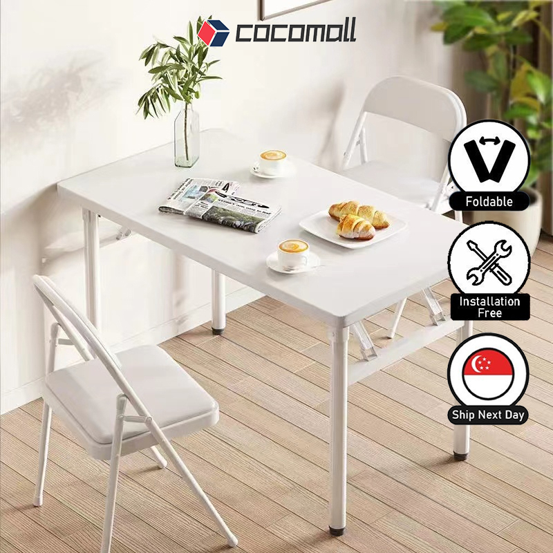 [SG Ready Stock] Foldable Table With Chair FreeeInstallation Folding