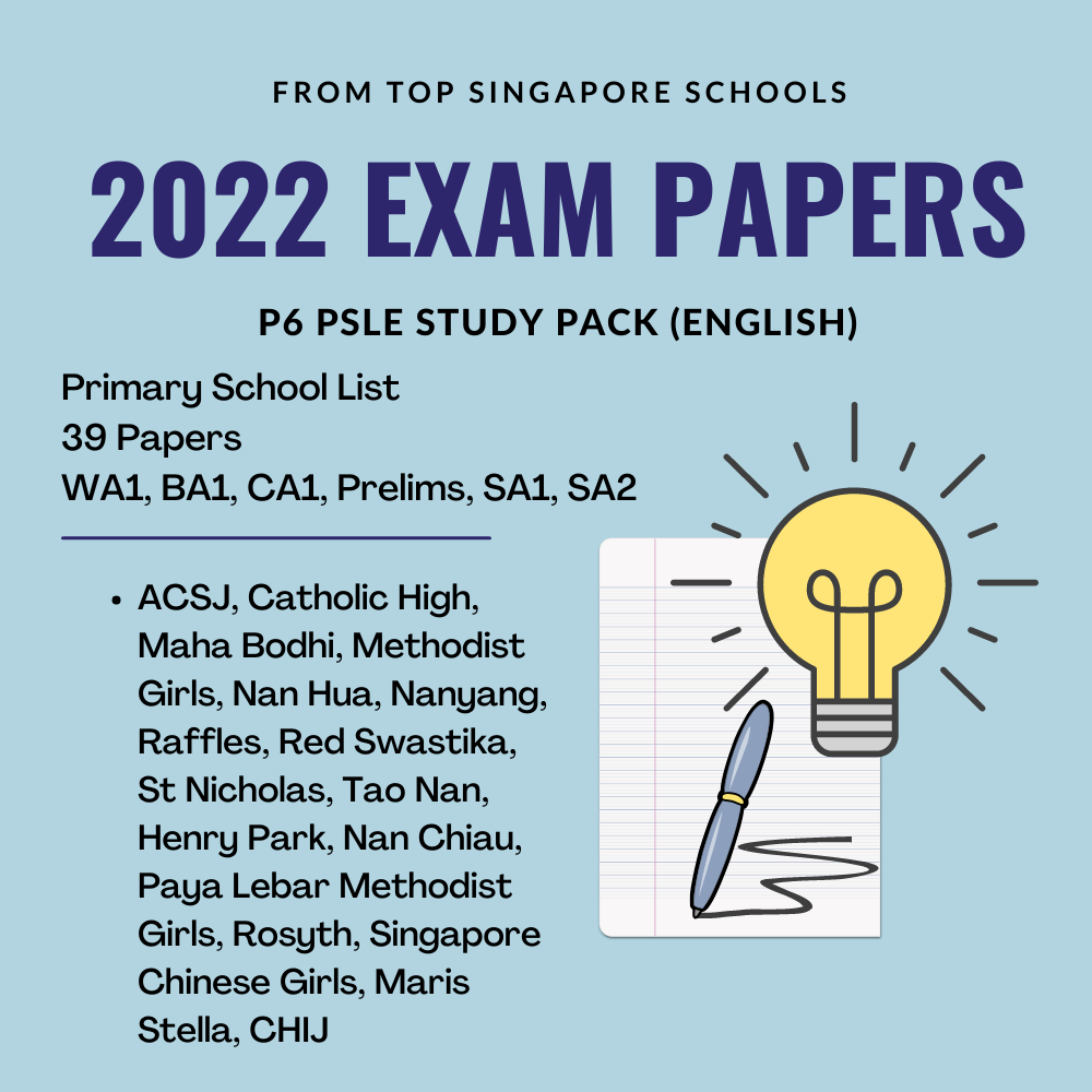 P6 PSLE 2022 Top School Full Exam Papers (34-39 Papers Each Subject ...