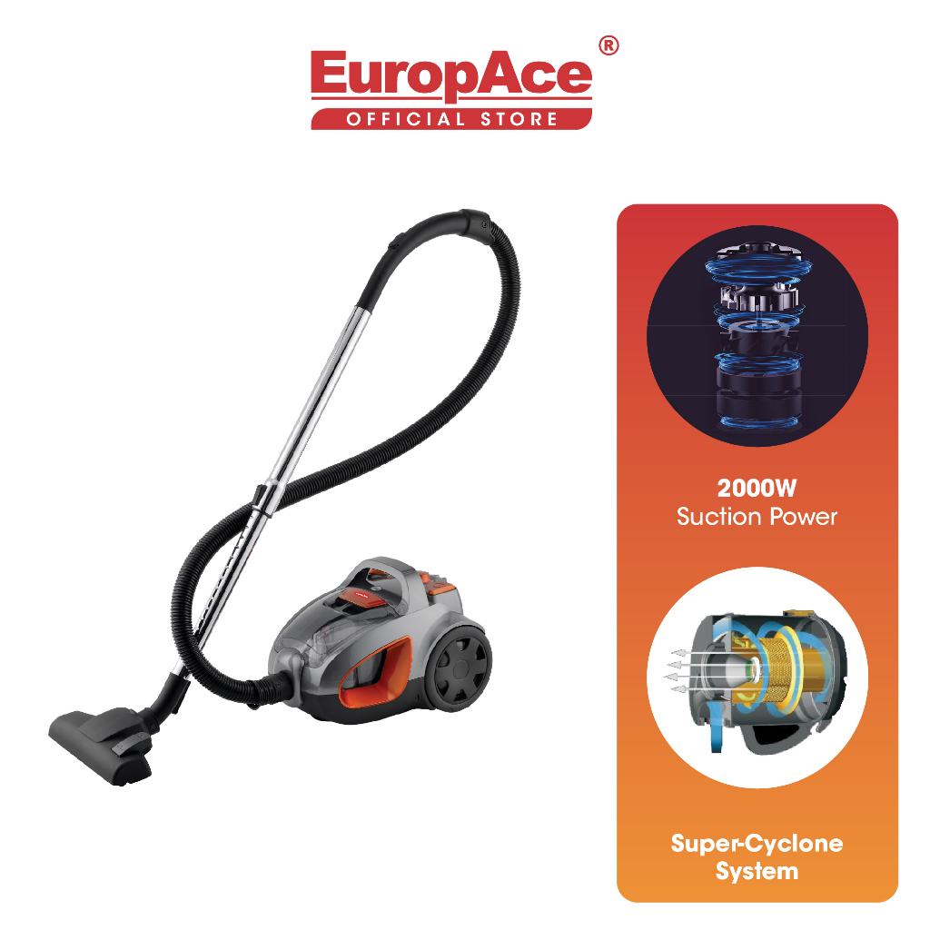 EuropAce 2000W Super Cyclone Vacuum Cleaner EVC 3201W Shopee Singapore