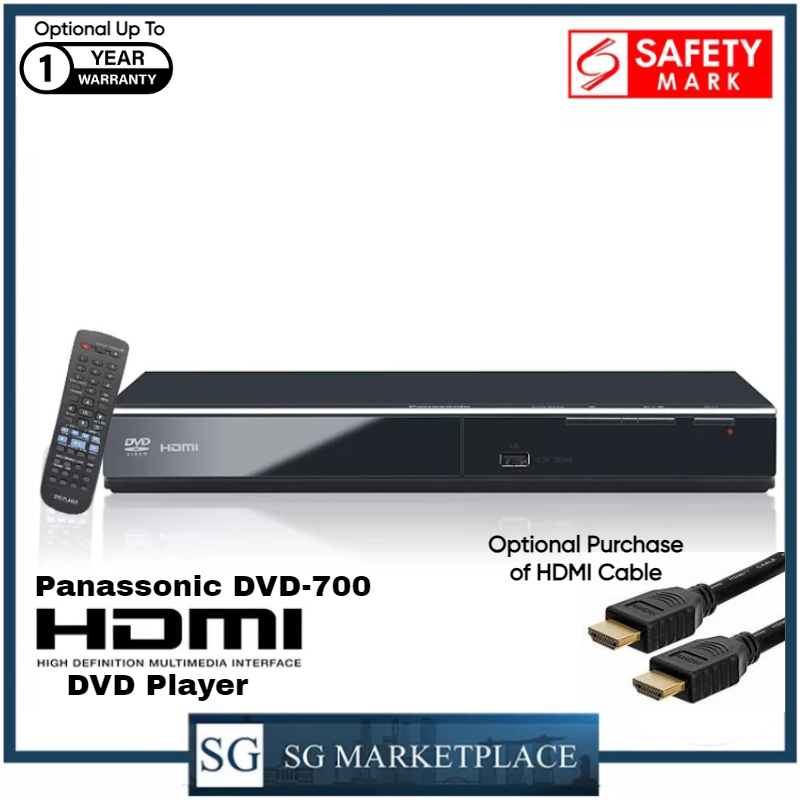 Panasonic DVDS700 HDMI DVD Player. 1080p UpConversion. CD Ripping