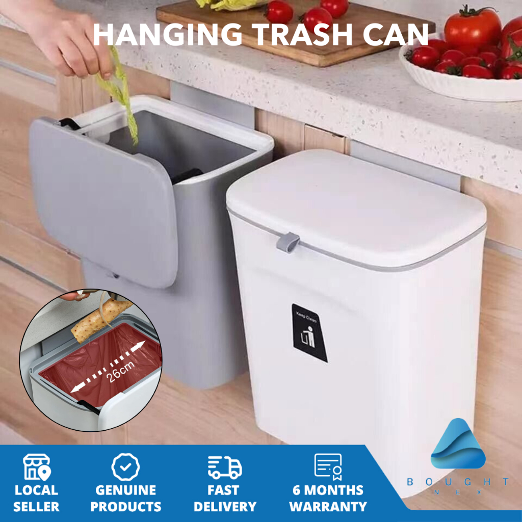 Hanging Trash Can Dustbin Installation Kitchen Dustbin Can Cabinet Door ...