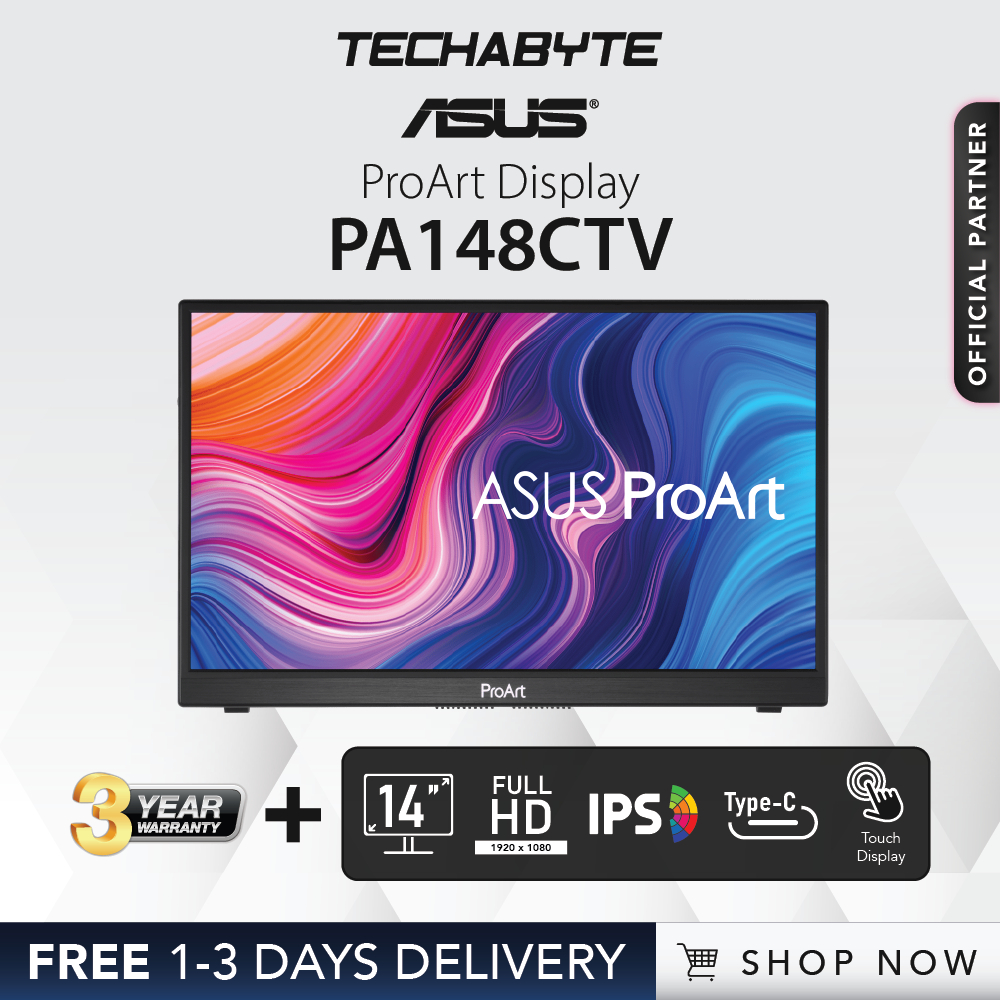 Asus ProArt Display PA148CTV | 14" IPS | 60Hz | Full HD Flat Touch ...