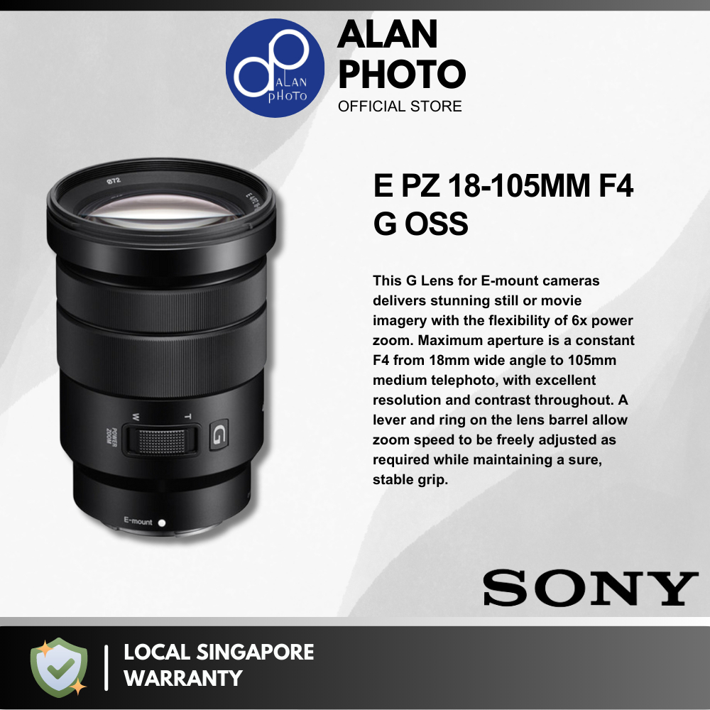 Sony E PZ 18-105mm / Sony 18-105mm F4 G OSS Lens For Sony E SELP18105G ...