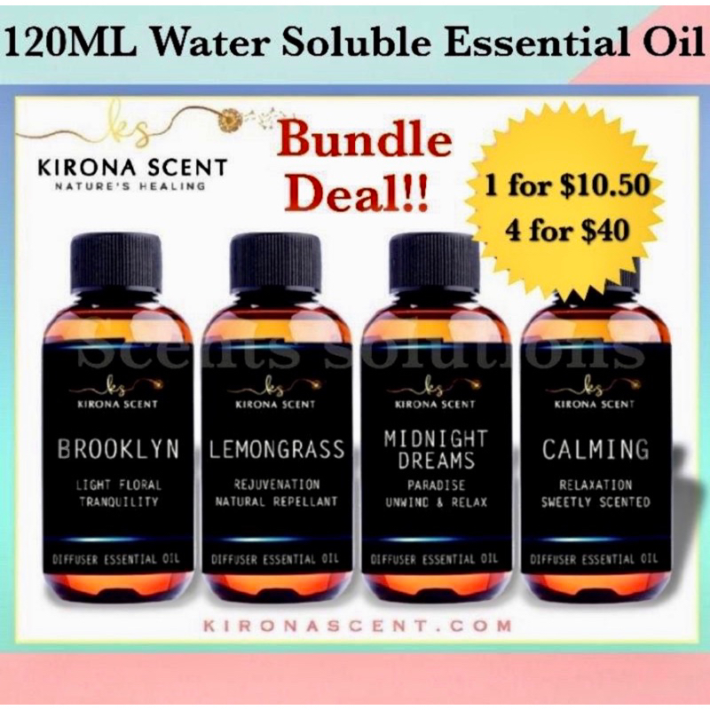 120ml Kirona 100 Pure Water Based Essential Oil. For Humidifier