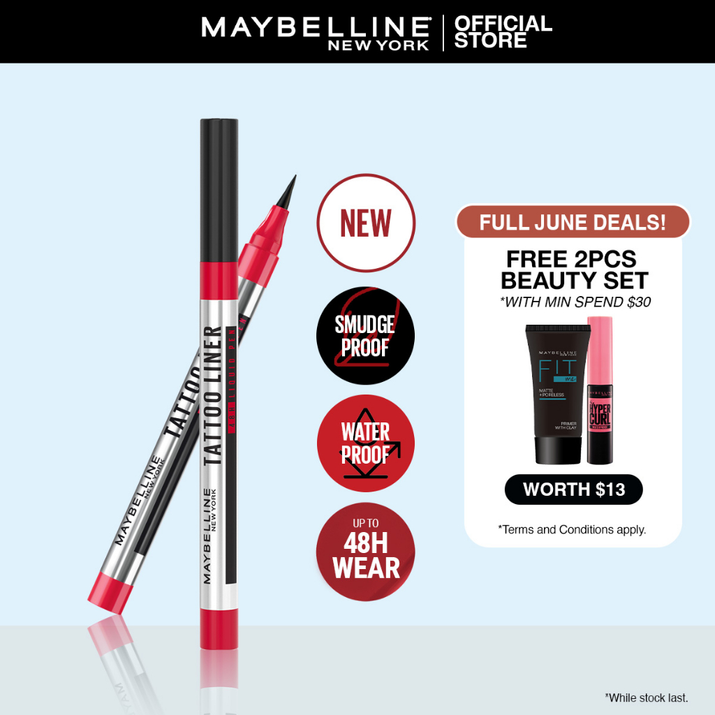 [New] Maybelline Tattoo Liner 48H Liquid Pen (Waterproof Eyeliner