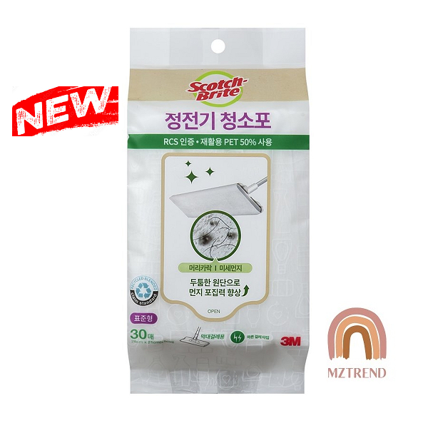 [MZTREND] 3M Scotch Brite] New Recycle Electrostatic Dry Paper Wiper 30/50 Sheets / Easy Sweeper