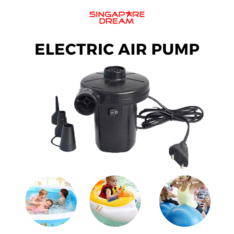 Portable Electric Air Pump v Three Nozzles Inflatable Toys Boat Bed Mattress Rafts Shopee