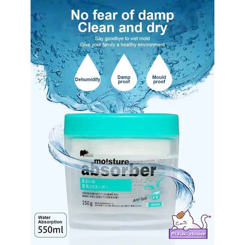 Japan KABAMURA Refillable Moisture Absorber with Refill Dehumidifier