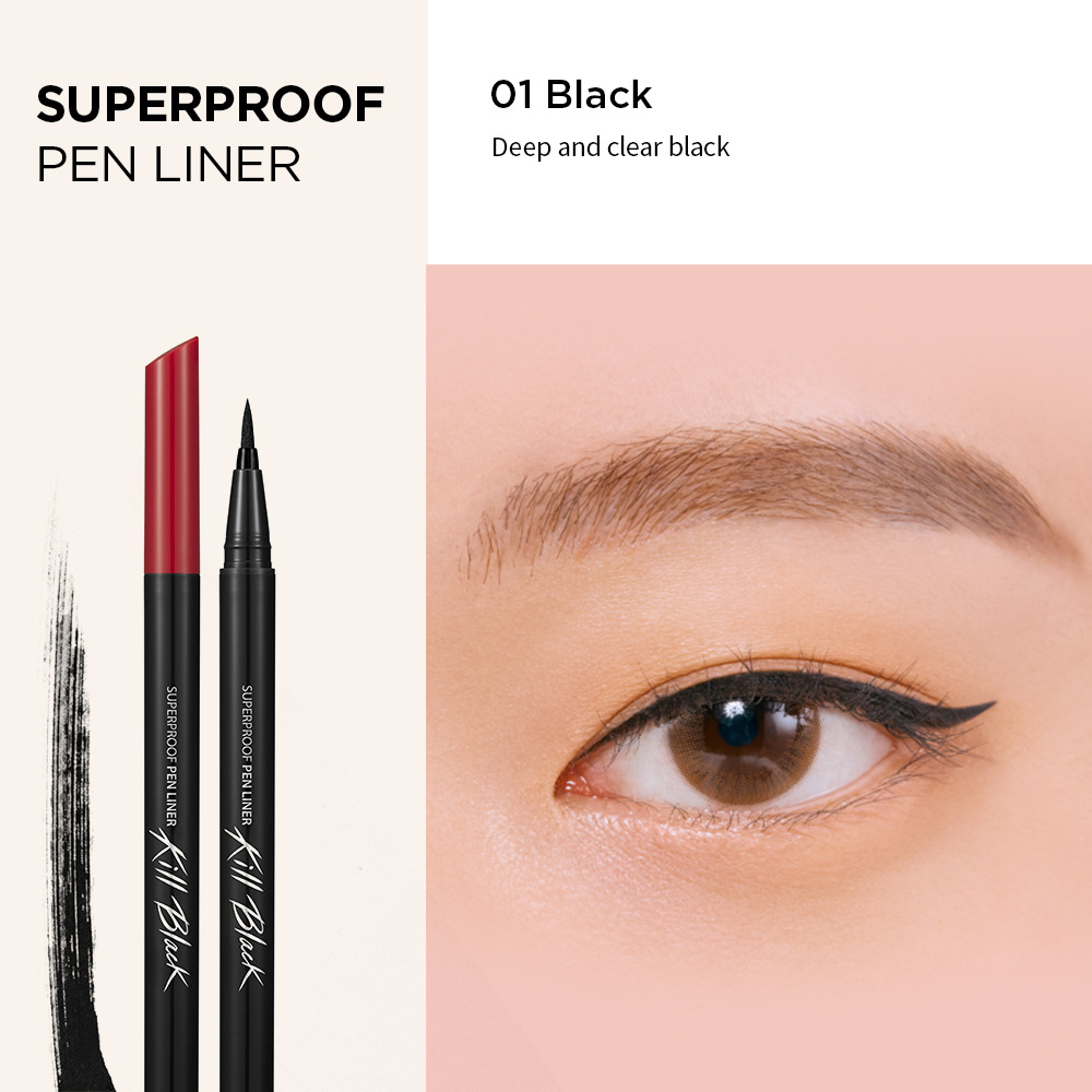 CLIO] Superproof Pen Liner Kill Black / Brown 0.55ml | Shopee