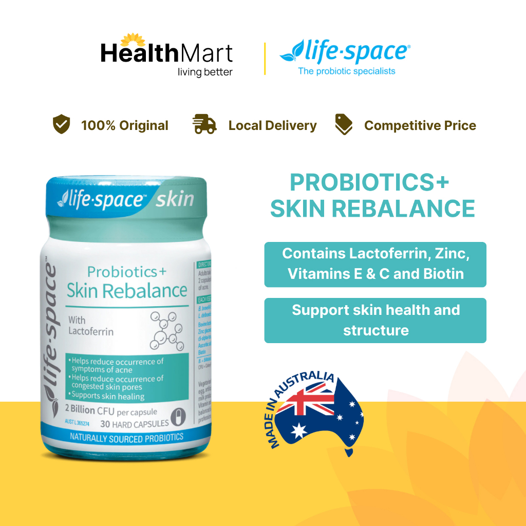 [SG] Life Space Probiotics+ Skin Rebalance 30 Capsules