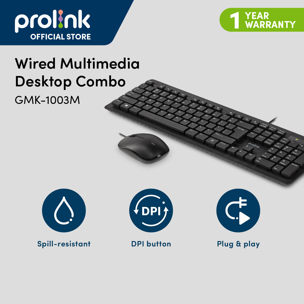 Prolink GMK1003M Multimedia Desktop Combo (Keyboard and Mouse