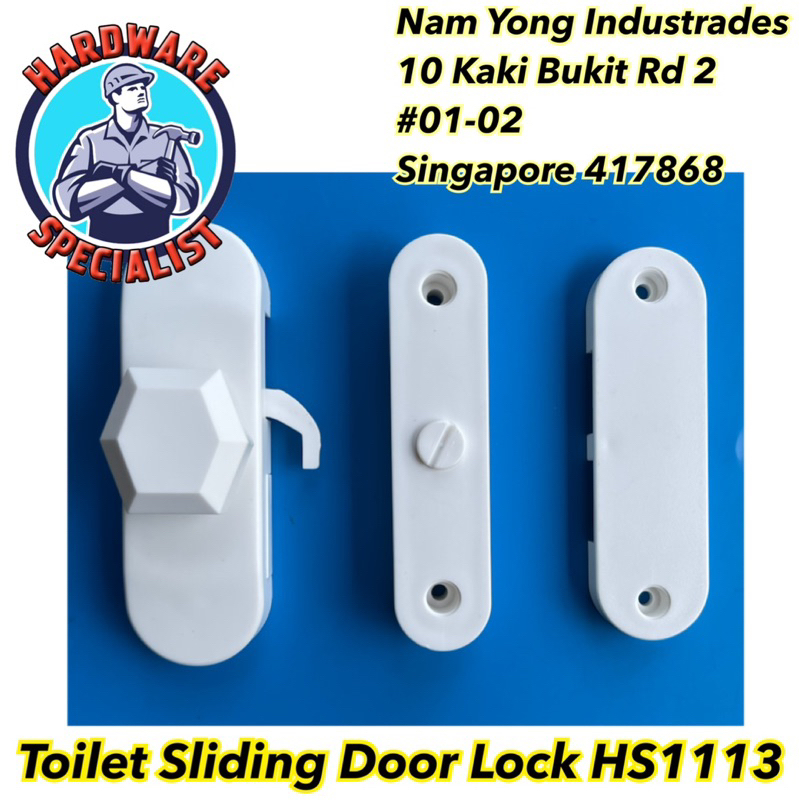 Hardware Specialist HS1113 PVC Toilet Sliding Door Lock Shopee Singapore