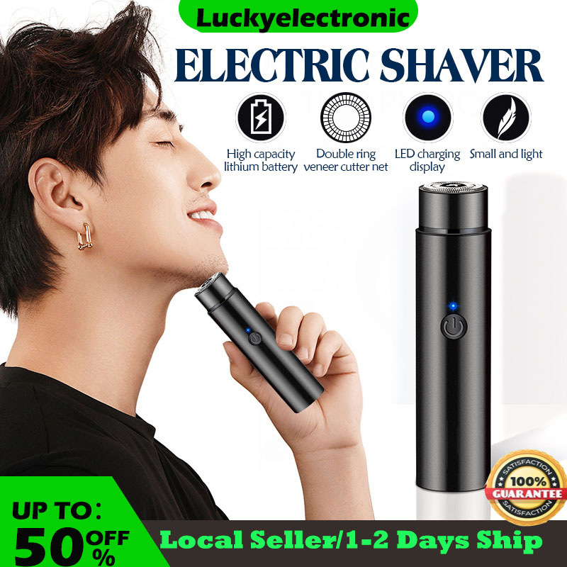 【SG】Portable Mini Electric Razor Car Rechargeable Shaver Waterproof ...